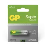 GP batérie Super Alkaline LR6 (AA, tužkové) blister, 4 kusy