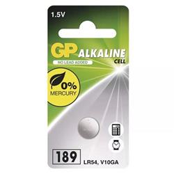 GP LR54 Alkalická knoflíková baterie 1Ks (AG10, LR54, LR1130, V10GA)