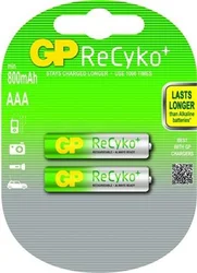 GP Nabíjecí baterie Recyko+ 800 mAh R03 (AAA), blistr 2 kusy