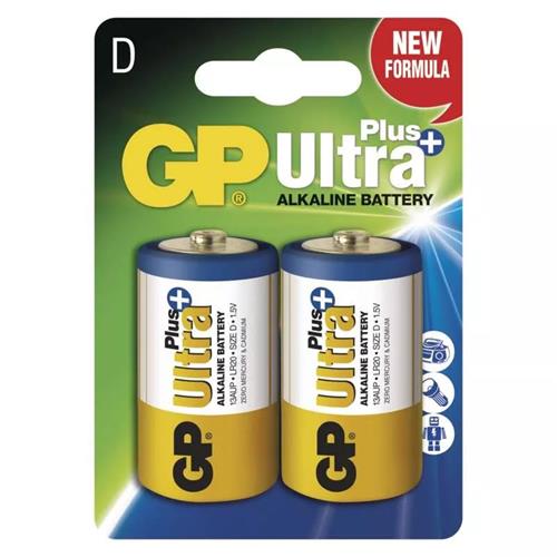 GP Ultra Plus Alkaline R20 (D, veľký mono) blister, 2 kusy