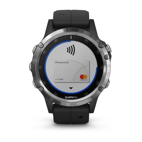 fenix 5 plus silver with black band