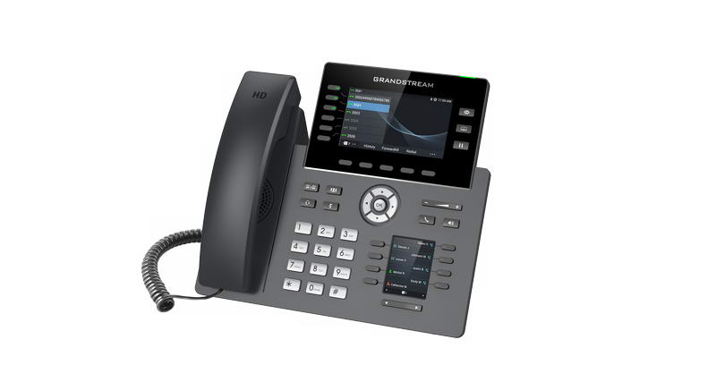Grandstream GRP2616 SIP telefon, 2xdisplej, 4.3" a 2.4", 6 SIP účty, 24 pr.tl.,2x1Gb, WiFi, BT, USB