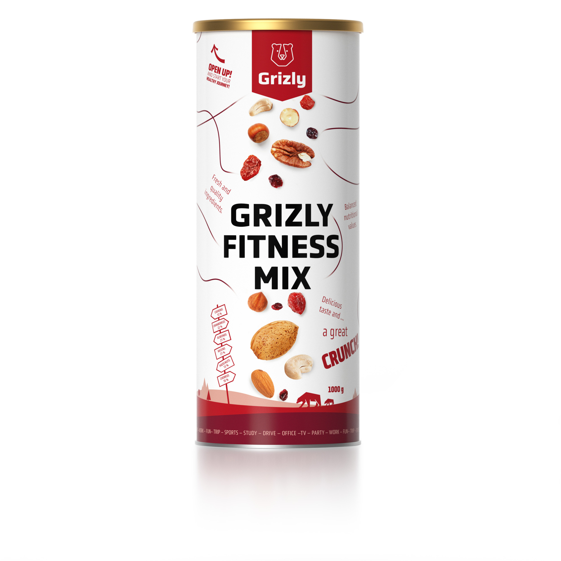 GRIZLY Fitness směs 1 kg
