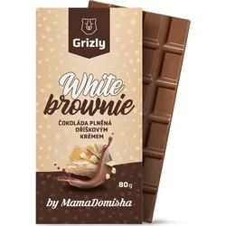 GRIZLY Mliečne čokoládové biele brownie od MamaDomisha, 80 g
