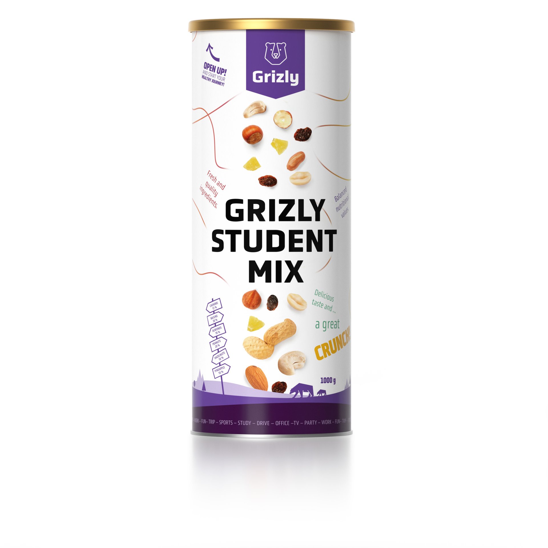 GRIZLY Studentská směs 1 kg