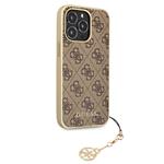 Guess 4G Charms Zadní Kryt pro iPhone 13 Pro Brown