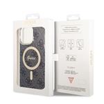 Guess 4G IML MagSafe Zadní Kryt pro iPhone 14 Pro Max Black