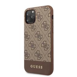 Guess 4G Stripe Zadní Kryt pro iPhone 11 Brown