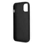 Guess PC/TPU Glitter Flakes Metal Logo Zadní Kryt pro iPhone 14 Black