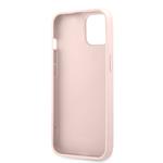 Guess PU 4G Metal Logo Zadní Kryt pro iPhone 13 Pink