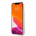 Guess PU 4G Metal Logo Zadní Kryt pro iPhone 13 Pro Pink