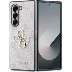 Guess PU 4G Metal Logo Zadní Kryt pro Samsung Galaxy Z Fold 6 Pink