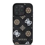 Guess PU 4G Peony MagSafe Zadní Kryt pro iPhone 16 Pro Max Black