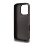 Guess PU 4G Peony MagSafe zadný kryt pre iPhone 16 Pro Brown