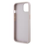 Guess PU 4G Strass Triangle Metal Logo Zadní Kryt pro iPhone 15 Pink