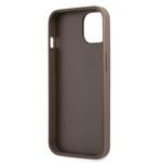 Guess PU 4G Stripe Zadní Kryt pro iPhone 13 Brown