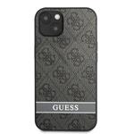 Guess PU 4G Stripe Zadní Kryt pro iPhone 13 Grey