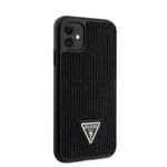 Guess Rhinestones Triangle Metal Logo Cover pre iPhone 11 Black