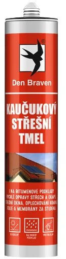 Gumový strešný tmel Den Braven, 280 ml, hnedý