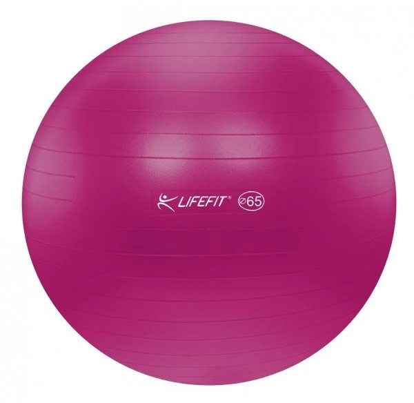 Gymnastická lopta LIFEFIT ANTI-BURST 65 cm, bordó F-GYM-65-22