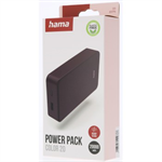 Hama Colour 20, powerbank 20000 mAh, 3 A, výstup: USB-C, USB-A, slivka