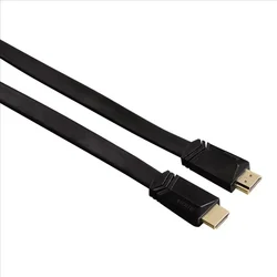 Hama HDMI kábel od vidlice k vidlici, plochý, pozlátený, 3*, 1,5 m