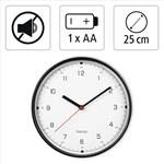 Hama Linea, nástenné hodiny, priemer 25 cm, tichý chod, čierne