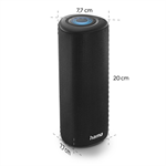 Hama Pipe 3.0, reproduktor Bluetooth, odolný voči vode IPX5, 24 W, 10 svetelných režimov, čierny
