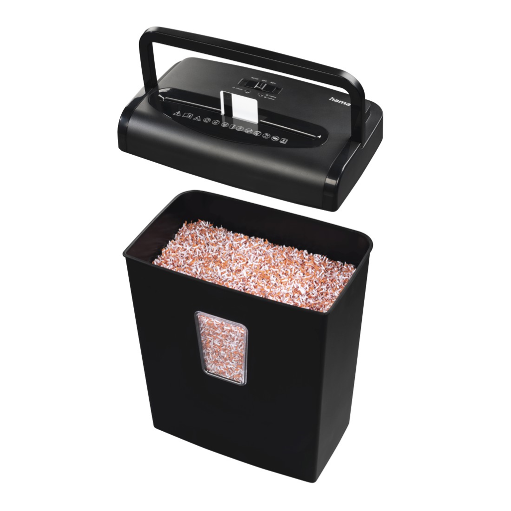 Hama Premium M8+, skartovač, mikrorez, 8 listov, klasifikácia P5, 20 l