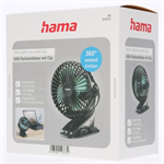Hama stolní USB ventilátor s klipem, 3 rychlosti