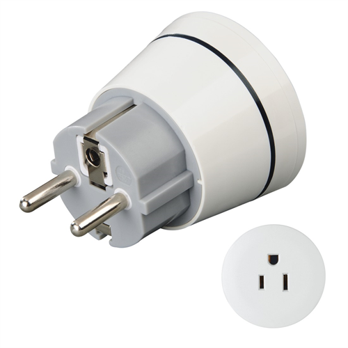 Hama zásuvkový adaptér z USA do ČR, 3pól., LED