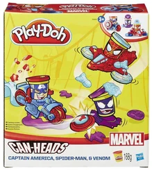 Hasbro Play-Doh - Kelímky ve tvaru hrdinů Marvel s vozidly