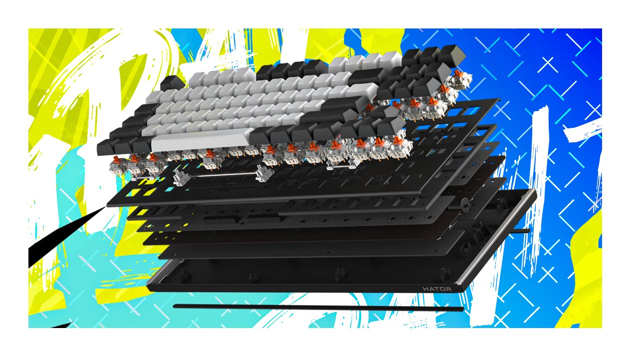 Hator Gravity TKL drôtová klávesnica čierna