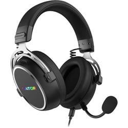 Hator HYPERGANG 3 USB drátová sluchátka černá