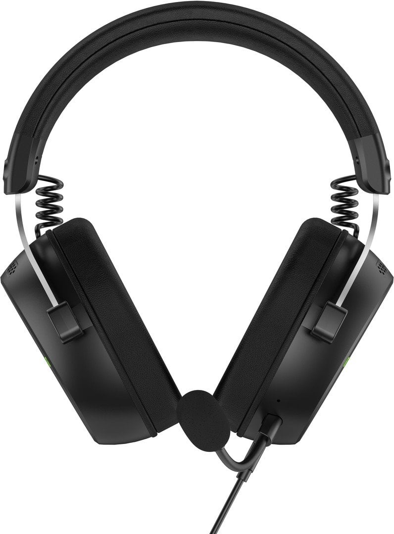 Hator HYPERGANG 3 USB káblové slúchadlá čierne