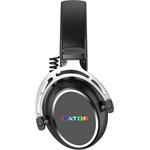Hator HYPERGANG 3 USB káblové slúchadlá čierne