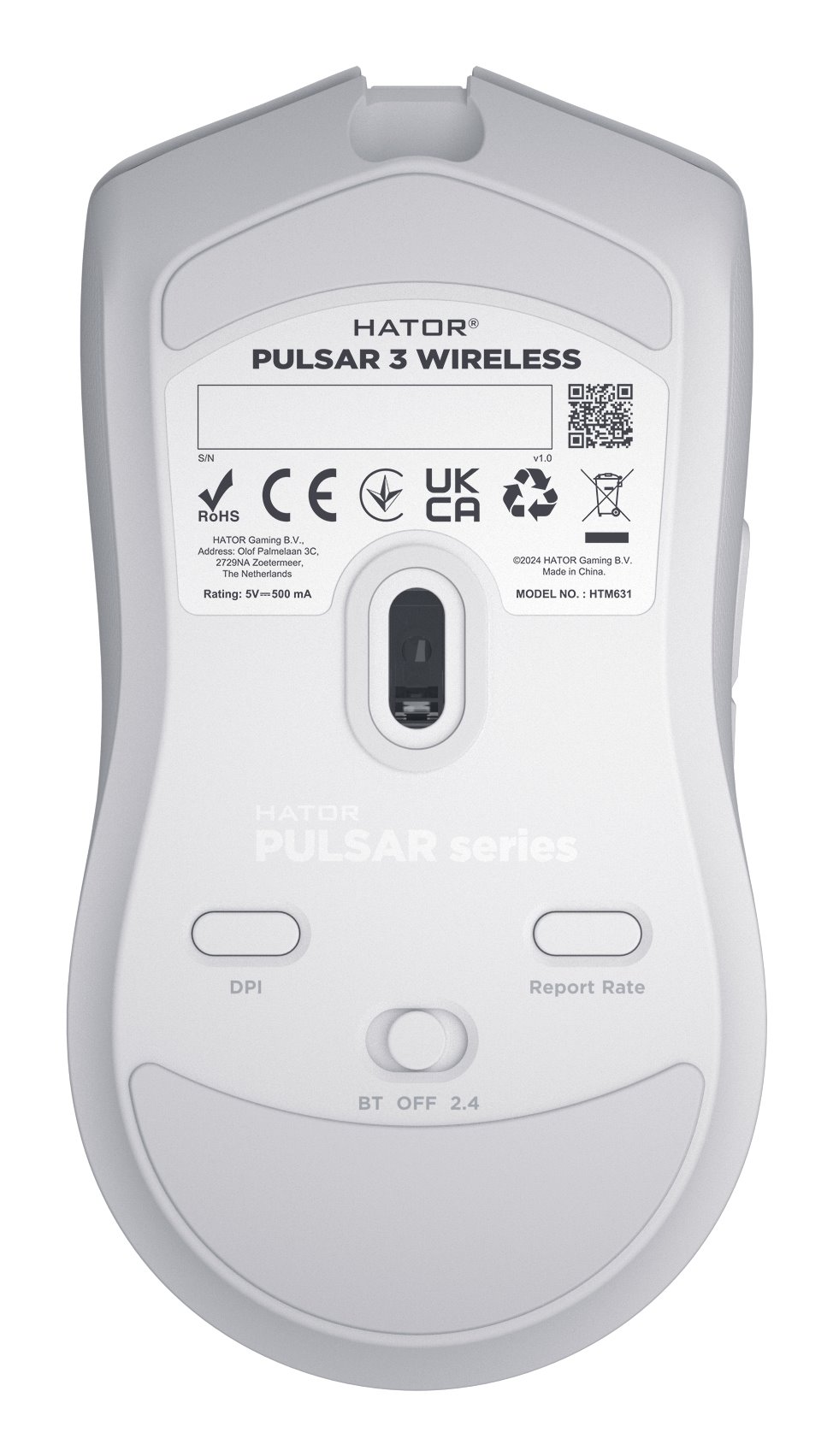 Hator Pulsar 3 bezdrátová bílá