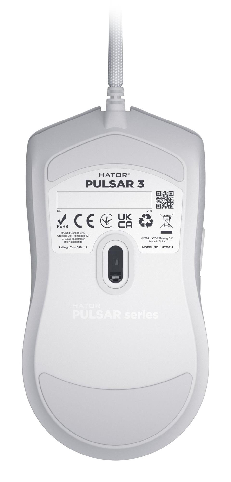 Hator Pulsar 3 drátová bílá