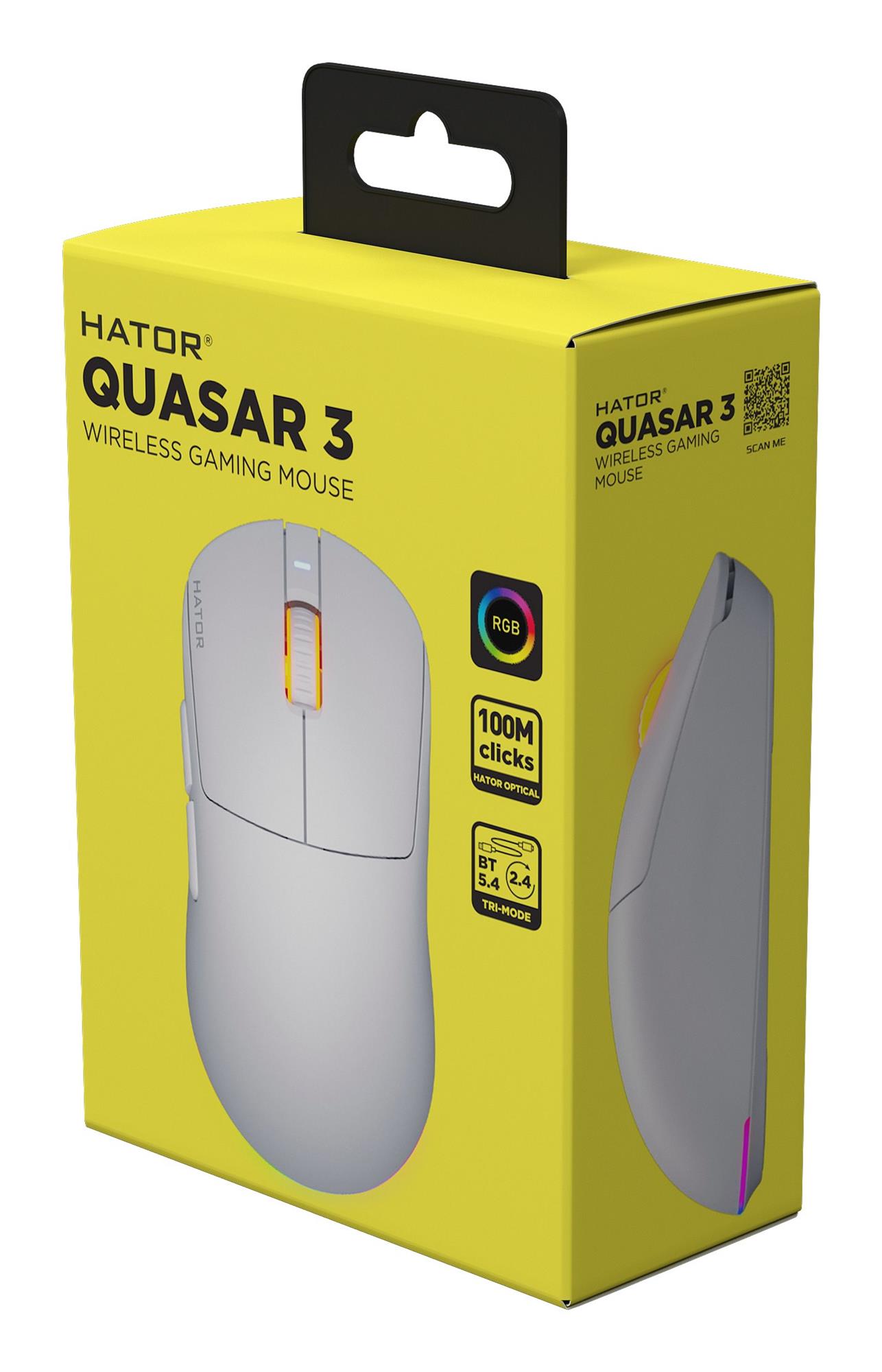 Hator Quasar 3 bezdrátová bílá