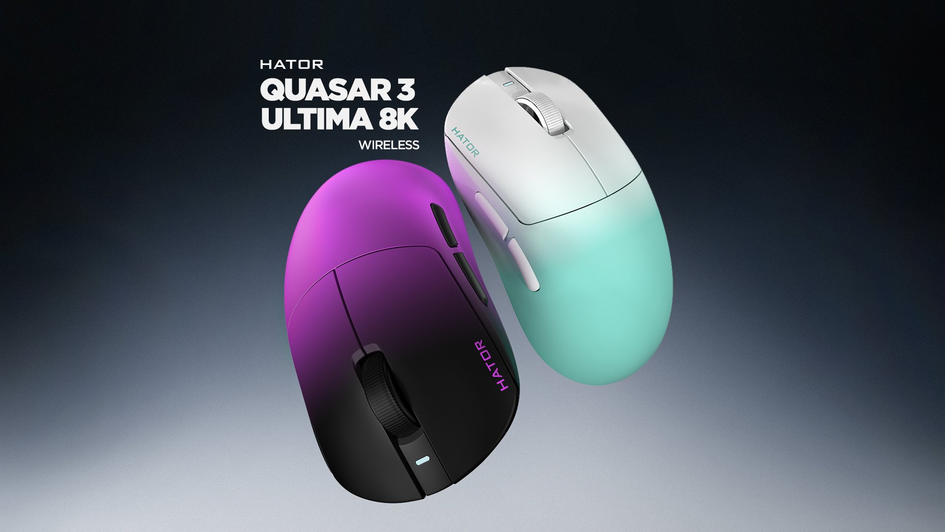 HATOR Quasar 3 ULTIMA 8K bezdrôtový, čiernofialový gradient