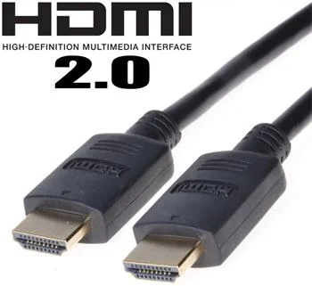 HDMI 2.0 High Speed + Ethernet kabel, zlacené konektory, 2m rozlišení 4K*2K/60Hz, 18Gb/s
