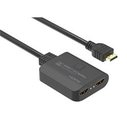 HDMI 2.0 Mini Splitter 1-2 Pigtail 4Kx2K@60Hz HDCP2.2 Downscaler