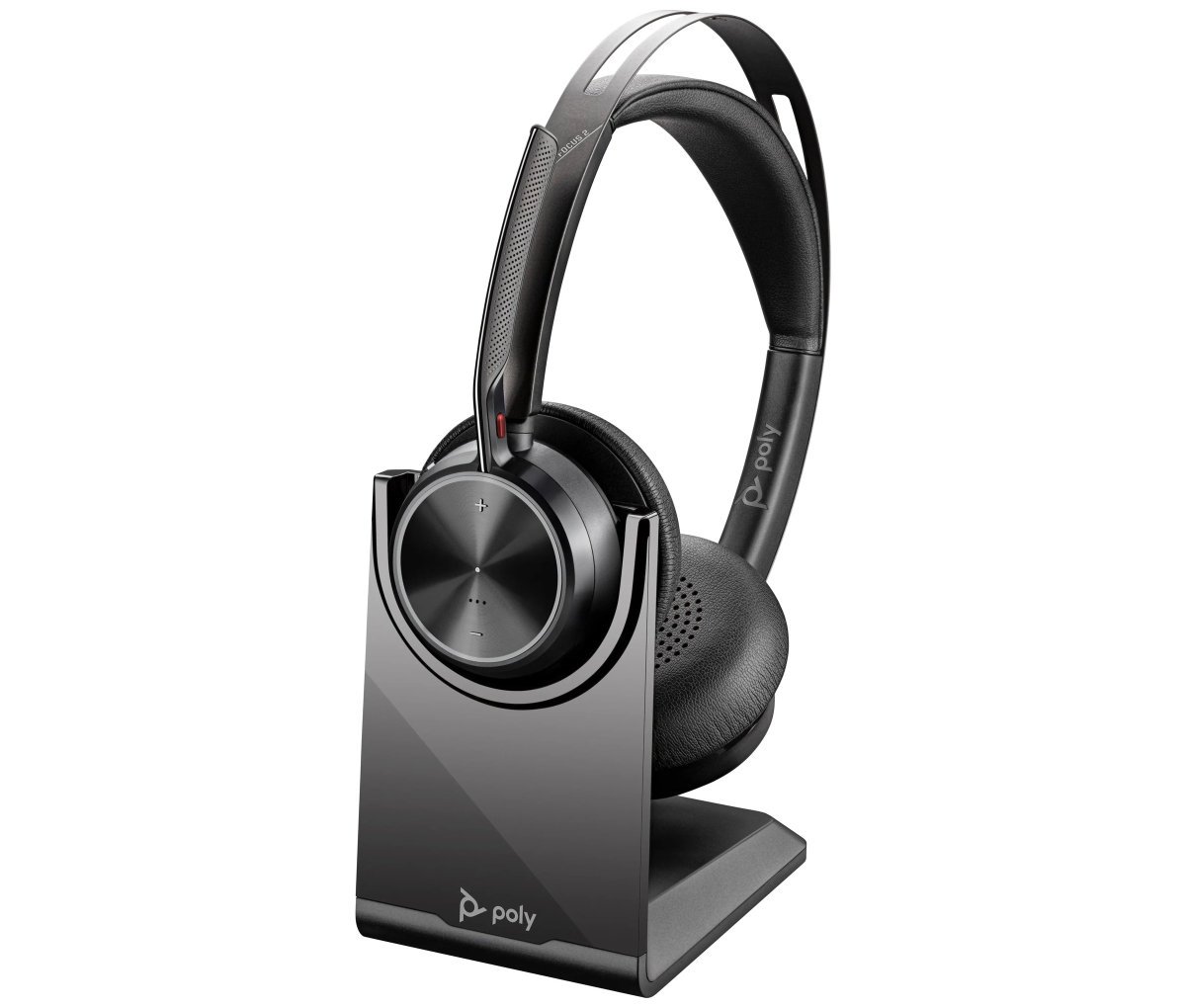 Headset HP Poly Voyager Focus 2 MS USB-C + adaptér USB-C/A + nabíjací stojan (9T9J6AA)