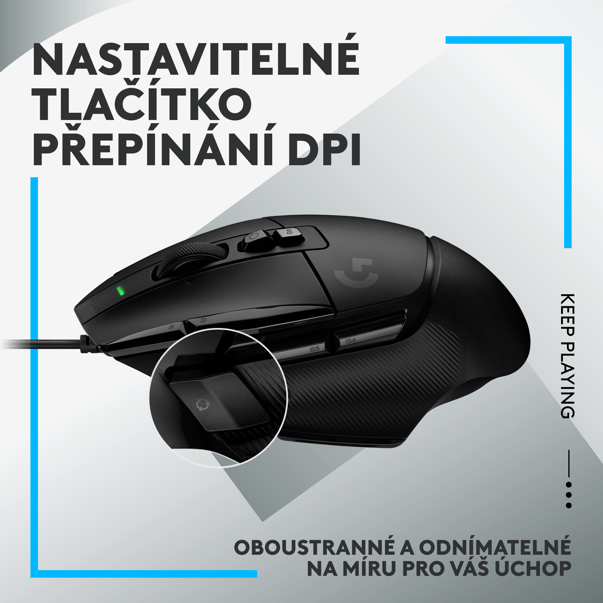 Herná myš Logitech G502 X, čierna