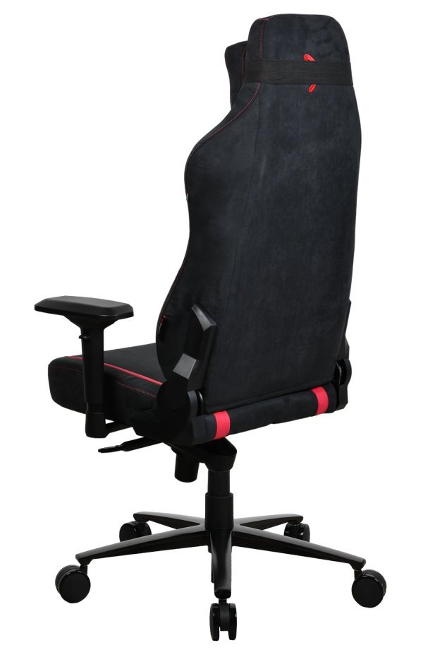Herné kreslo AROZZI VERNAZZA Supersoft Red/ látkový povrch/ čierna červená