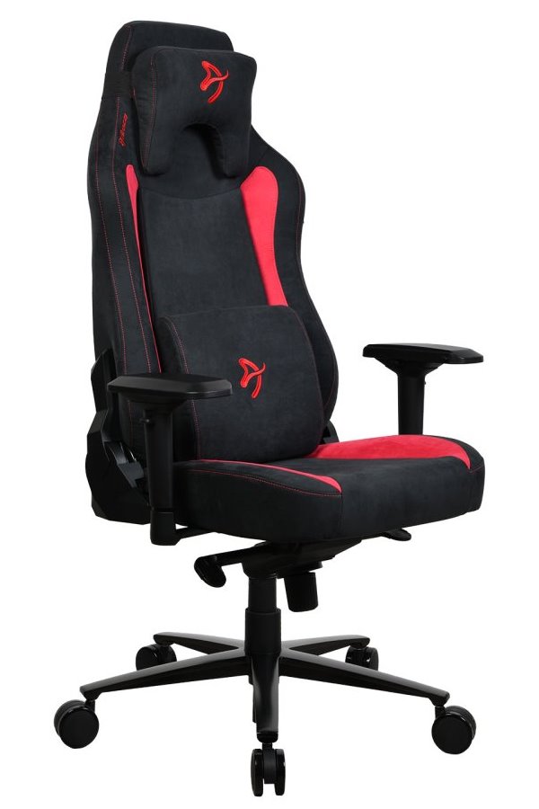 Herné kreslo AROZZI VERNAZZA Supersoft Red/ látkový povrch/ čierna červená