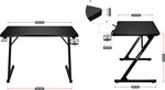 Hero 1.8 Black 100 cm gaming desk