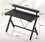 Hero 1.9 RGB gaming desk 120 cm