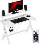 Hero 1.9 RGB White 120 cm gaming desk
