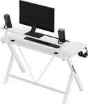 Hero 1.9 RGB White 120 cm gaming desk